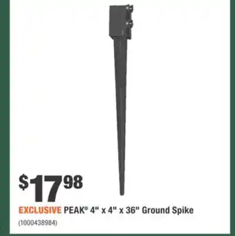 Home Depot PEAK 4 x 4 x 36 Ground Spike offer