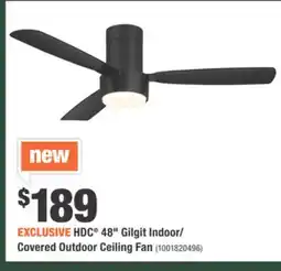 Home Depot HDC 48 Gilgit Indoor/ Covered Outdoor Ceiling Fan offer