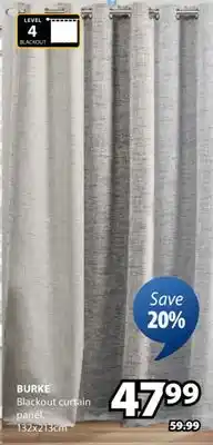 JYSK BURKE Blackout curtain panel offer