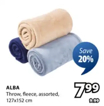 JYSK ALBA Throw, fleece offer