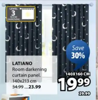 JYSK LATIANO Room darkening curtain panel offer