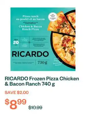 Voilà RICARDO Frozen Pizza Chicken & Bacon Ranch 740 g offer