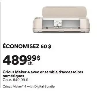 Michaels Cricut Maker 4 avec ensemble d'accessoires numériques offer