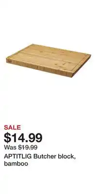 IKEA APTITLIG Butcher block, bamboo offer