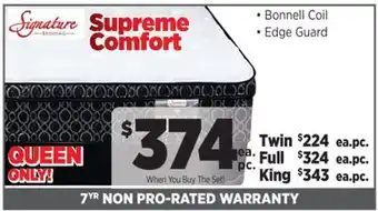 Surplus Furniture Supreme Comfort Queen Mattress Set offer