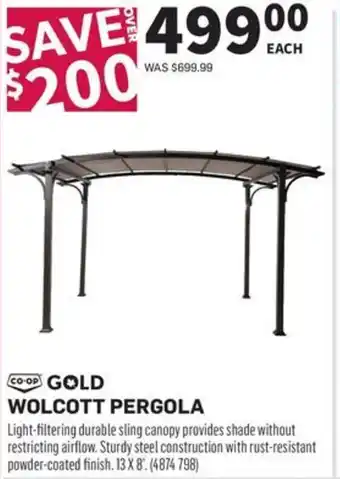 Co-op Co-op gold wolcott pergola offer