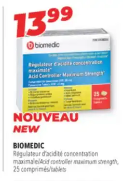 Familiprix BIOMEDIC, Acid controller maximum strength, 25 tablets offer