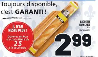 Metro BAGUETTE FRANÇAISE | FRENCH BAGUETTE offer