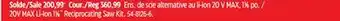 Canadian Tire DEWALT 20V MAX Li-Ion 11⁄8˝ Reciprocating Saw Kit offer