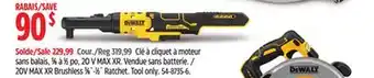 Canadian Tire DEWALT 20V MAX XR Brushless 3⁄8˝-1⁄2˝ Ratchet offer