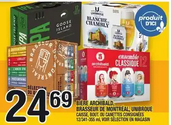 Marche Ami BIÈRE ARCHIBALD, BRASSEUR DE MONTRÉAL, UNIBROUE offer