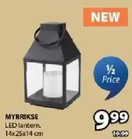 JYSK Myrrikse led lantern offer