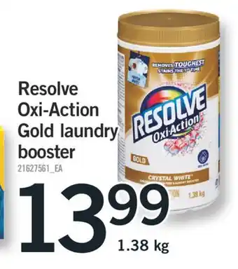 Fortinos RESOLVE OXI-ACTION GOLD LAUNDRY BOOSTER, 1.38 kg offer