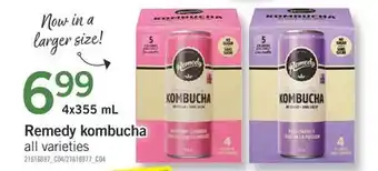 Fortinos REMEDY KOMBUCHA, 4X355 ML offer