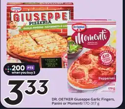 Sobeys Giuseppe Garlic Fingers, Panini or Momenti offer