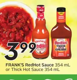 Sobeys FRANK'S RedHot Sauce offer