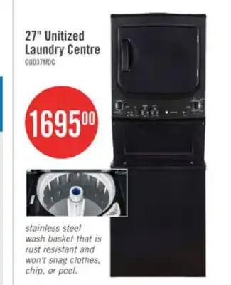 The Brick GE Unitized Electric Spacemaker 4.4 Cu.Ft. Washer and 5.9 Cu.Ft Dryer - GUD37ESMMDG offer