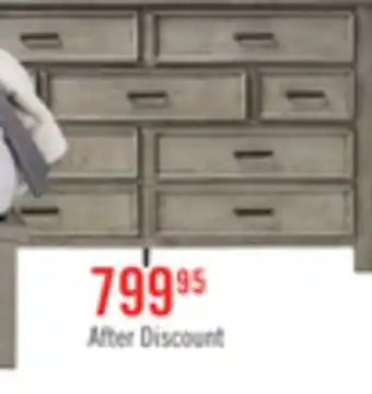The Brick Levi Bedroom Chest of Drawers, 6-Drawer, 39W x 56H, Wood - Drift Grey offer