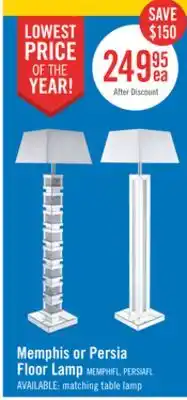 The Brick Memphis 54.3 Glam Floor Lamp with Glass, Mirror and Acrylic Crystals offer