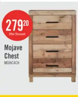 The Brick Mojave Bedroom Chest of Drawers, 4-Drawer, 31.4W x 47.3H, Rustic - Natural Brown offer