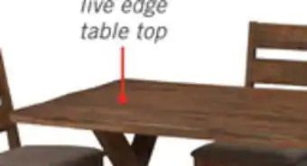 The Brick Plum 6pc Dining Set with Table, Bench & 4 Chairs, Wood, Live-Edge Look, 70.75W- Nutmeg Brown offer