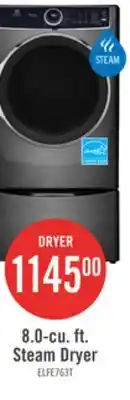 The Brick Electrolux 8 Cu. Ft. Electric Dryer with Steam - Titanium - Stackable - ELFE763CAT offer