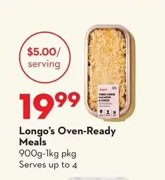 Longo's Oven-Ready Meals offer