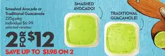 Longo's Smashed Avocado or Traditional Guacamole offer
