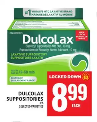 Food Basics DULCOLAX SUPPOSITORIES offer