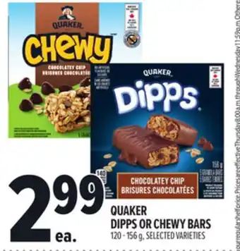 Metro QUAKER DIPPS OR CHEWY BARS offer
