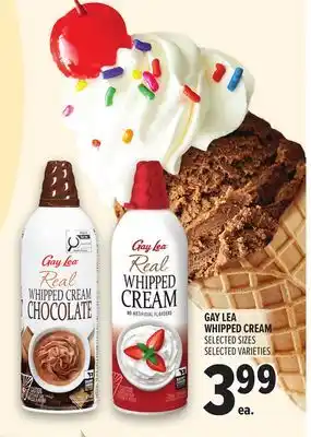 Metro GAY LEA WHIPPED CREAM offer
