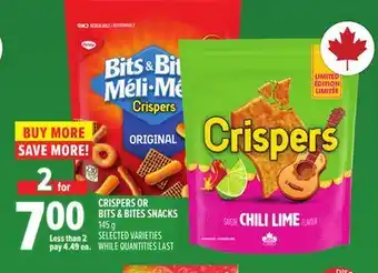 Metro CRISPERS OR BITS & BITES SNACKS offer