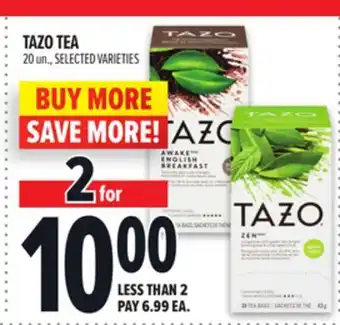 Metro TAZO TEA offer
