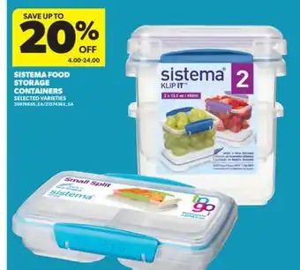 Real Canadian Superstore SISTEMA FOOD STORAGE CONTAINERS offer
