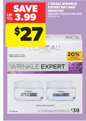 Real Canadian Superstore L' ORÉAL WRINKLE EXPERT DAY AND NIGHT KIT offer