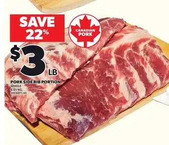 Loblaws PORK SIDE RIB PORTION offer