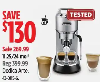 Canadian Tire DeLonghi Dedica Arte offer