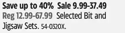 Canadian Tire BOSCH Selected Bit and Jigsaw Sets offer