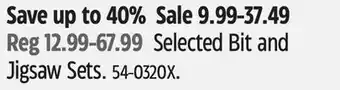 Canadian Tire BOSCH Selected Bit and Jigsaw Sets offer