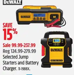 Canadian Tire Selected Jump Starters and Battery Charger offer