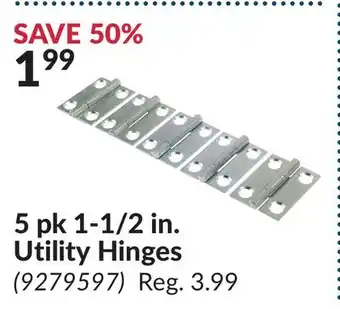 Princess Auto 5 pk 1-1/2 in. Utility Hinges offer