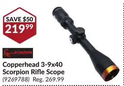 Princess Auto Copperhead 3-9x40 Scorpion Rifle Scope offer