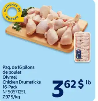 Walmart Olymel Chicken Drumsticks 16-Pack offer