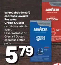 L'Intermarché CARTOUCHES DE CAFÉ ESPRESSO LAVAZZA ROSSA O CREMA Y GUSTO, 10 UN offer