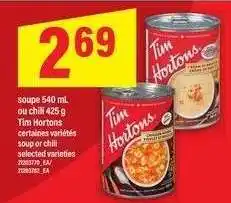 Maxi TIM HORTONS SOUP OR CHILI offer