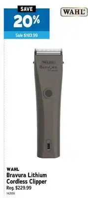 Ren’s Pets Depot WAHL Bravura Lithium Cordless Clipper offer