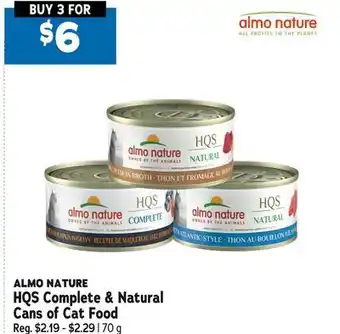 Ren’s Pets Depot ALMO NATURE HQS Complete & Natural Cans of Cat Food offer