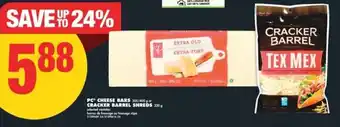 No Frills PC cheese bars cracker barrel shreds offer