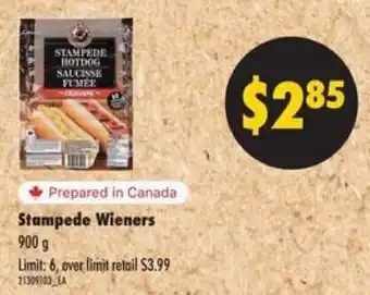 No Frills Stampede Wieners offer