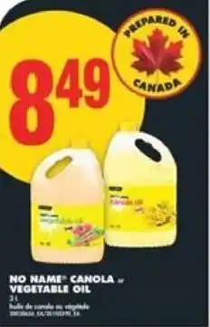 No Frills No name canola vegetable oil offer